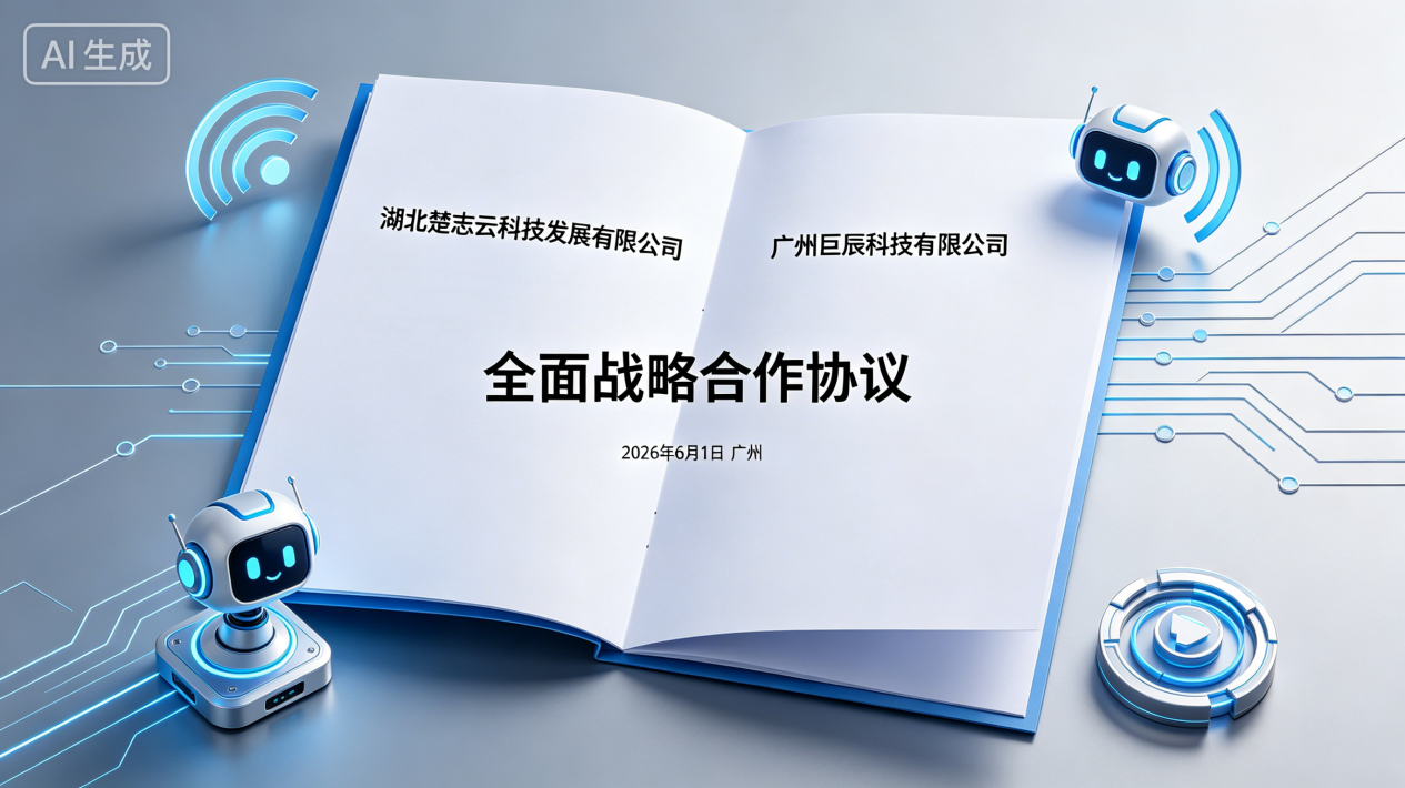 湖北楚志云科技与广州巨辰科技达成战略合作 打造AI语音通信全链路解决方案