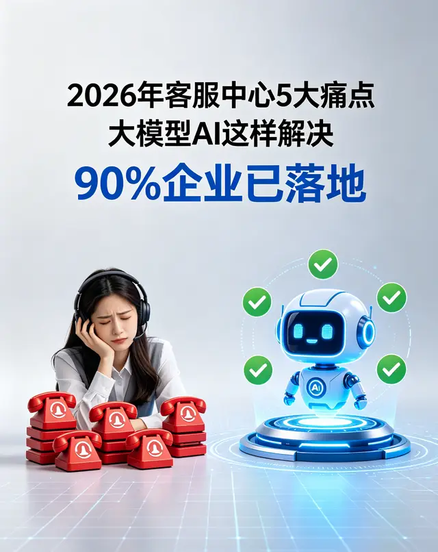 2026年客服中心5大痛点:大模型AI这样解决,90%企业都在用